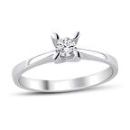 0.17 Karat Pırlanta Tektaş Yüzük - H I VS - Badem Tırnak